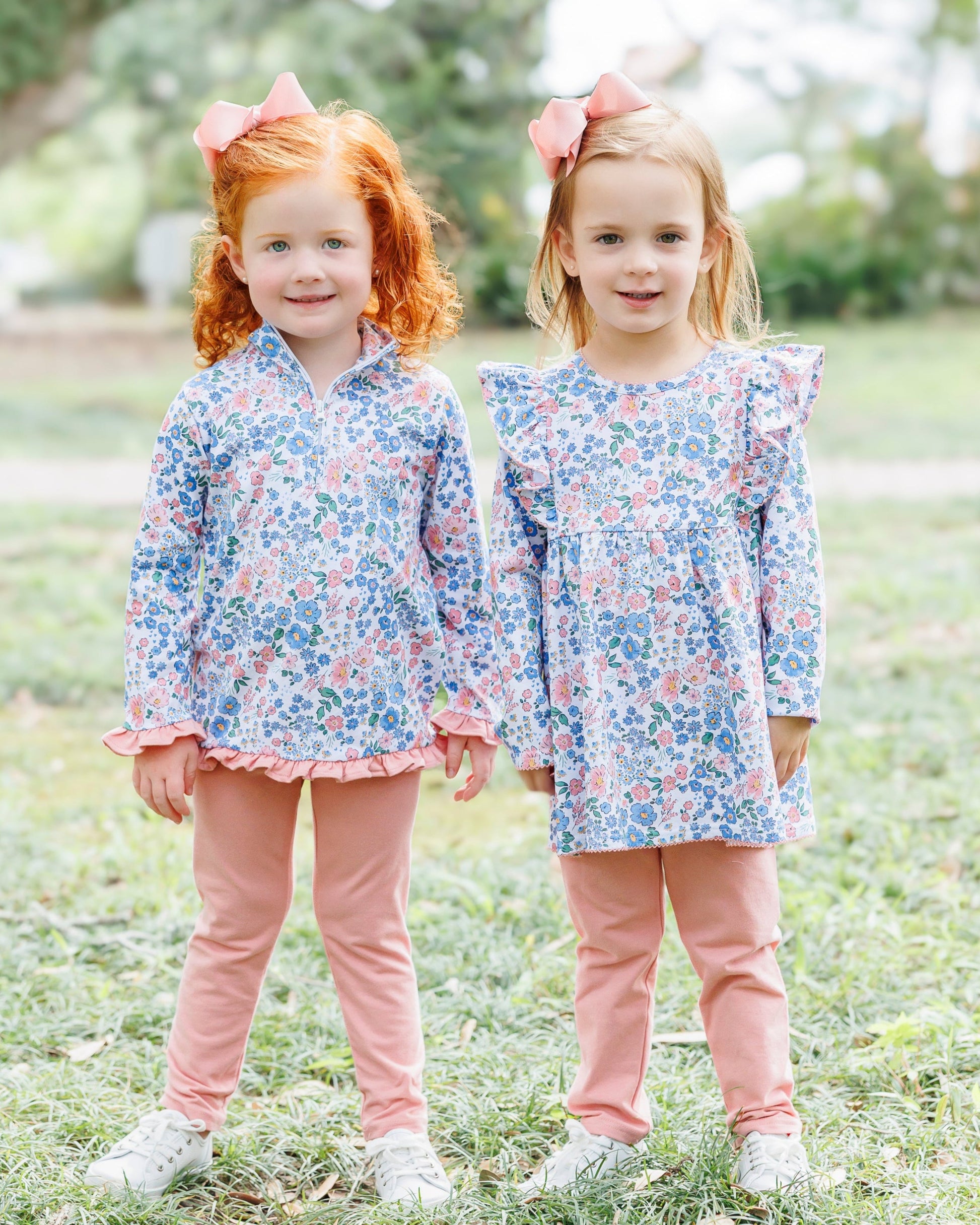 PRE-ORDER | Autumn Blooms Elise Ruffle Pullover Set Jellybean by Smock Candy - Persnickety Shop