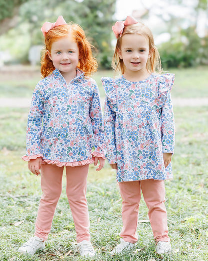 PRE-ORDER | Autumn Blooms Elise Ruffle Pullover Set Jellybean by Smock Candy - Persnickety Shop