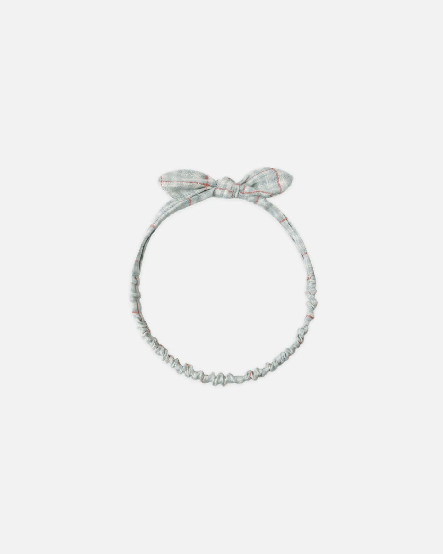 RYLEE + CRU Baby Bow Headband Light Blue Plaid - Persnickety Shop