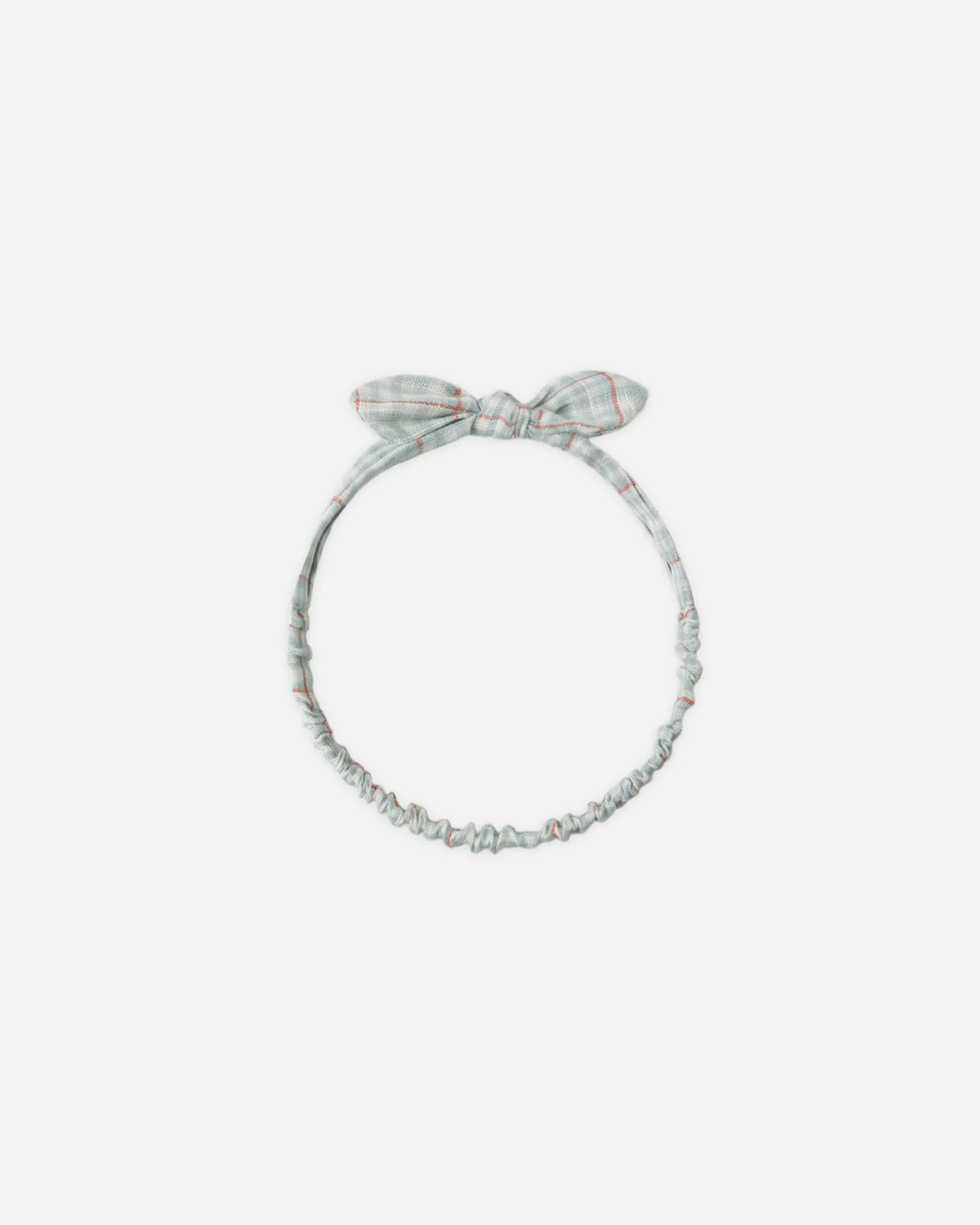 RYLEE + CRU Baby Bow Headband Light Blue Plaid - Persnickety Shop