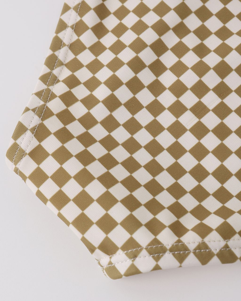 KNOTTED BIKINI OCRE CHECK - Persnickety Shop