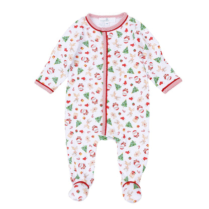 Magnolia Baby | Christmas Magic Print Playsuit NO FEET - Persnickety Shop
