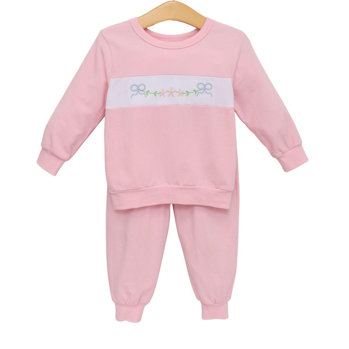 Trotter Street Kids Girl Flower Jogger Set