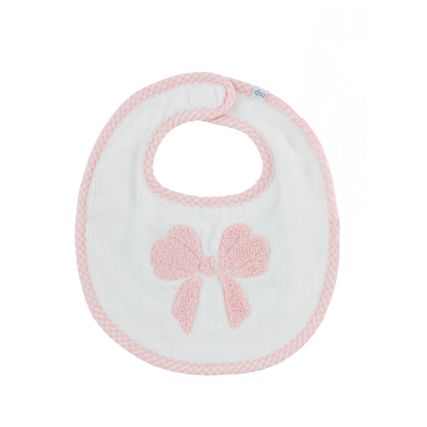 BOUCLE BOW APPLIQUE TERRY BIB