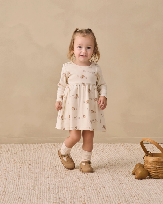 Quincy Mae LONG SLEEVE BABY DRESS TURKEY
