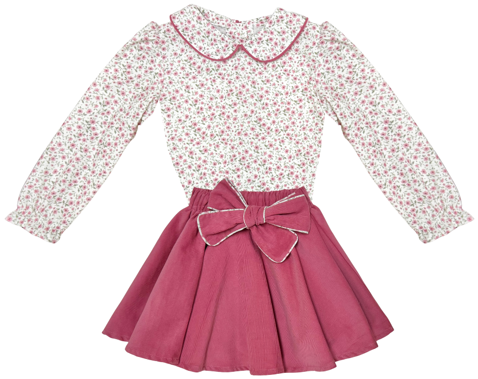 ZUCCINI TINY ROSES LAURIE SKIRT SET