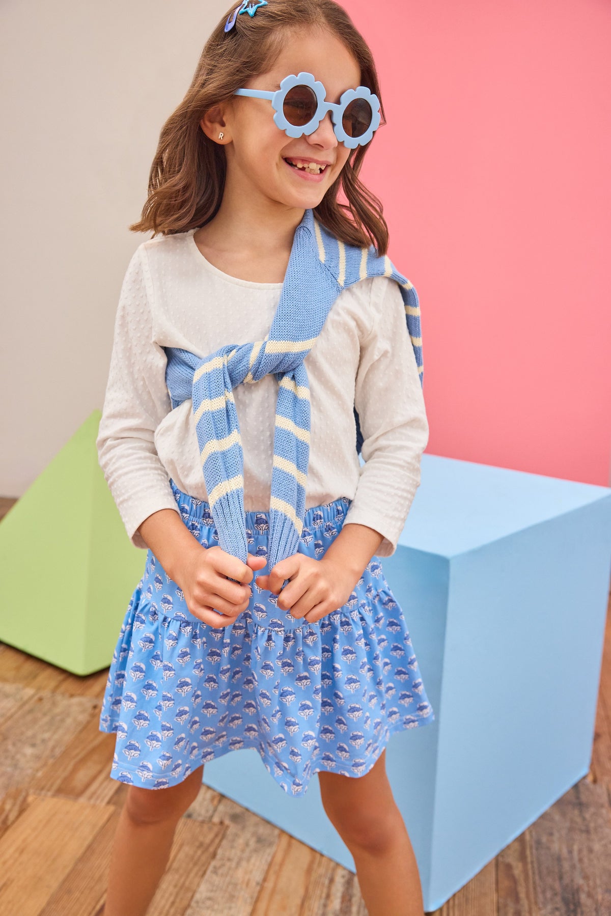 Bisby Striped Sweater - Blues