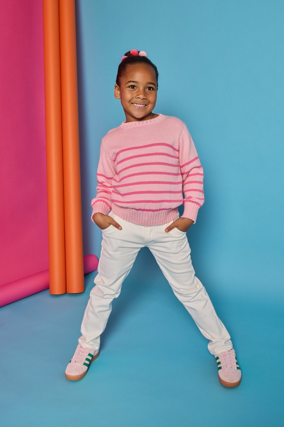 Bisby Striped Sweater - Pink