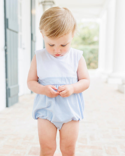 Jellybean Boy Benjamin Bubble- Light Blue Stripe - Persnickety Shop
