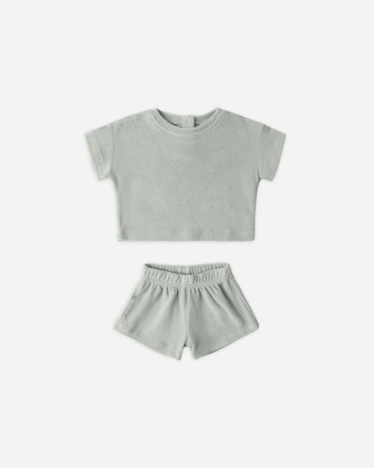 Terry Tee + Short Set || Sage - Persnickety Shop