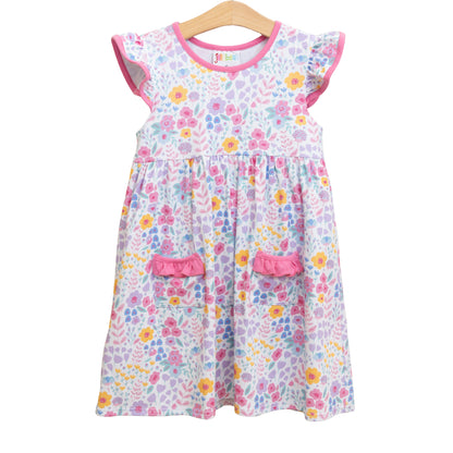 Jellybean Poppies and Petals Pocket Dres - Persnickety Shop