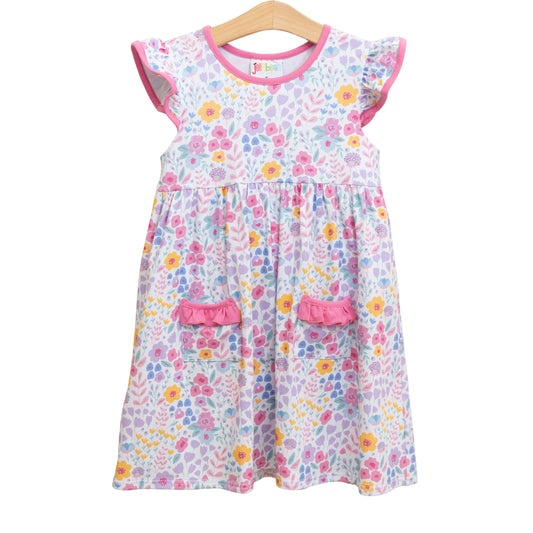 Jellybean Poppies and Petals Pocket Dres - Persnickety Shop