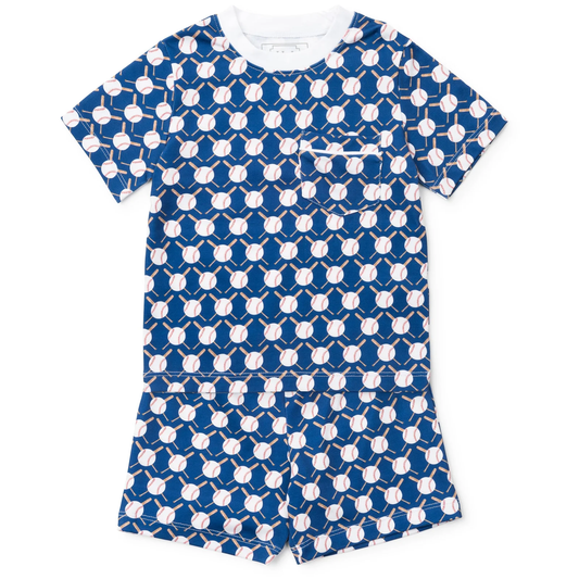 Lila and Hayes Charles Boys' Short Set - Up at Bat Baseball - Persnickety Shop