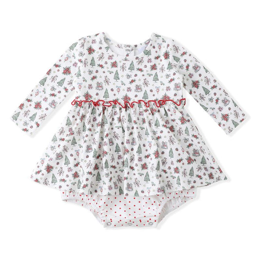 Swoon Baby– Holiday Print Bubble Dress - Persnickety Shop