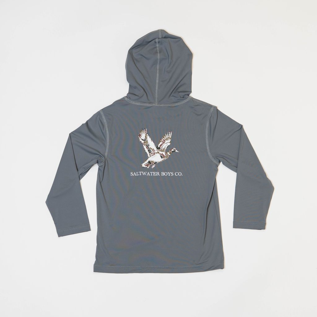 SALTWATER BOYS COMPANY PERFORMANCE GRAPHIC HOODIE-CAMO DUCK