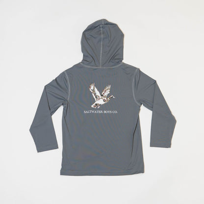 SALTWATER BOYS COMPANY PERFORMANCE GRAPHIC HOODIE-CAMO DUCK