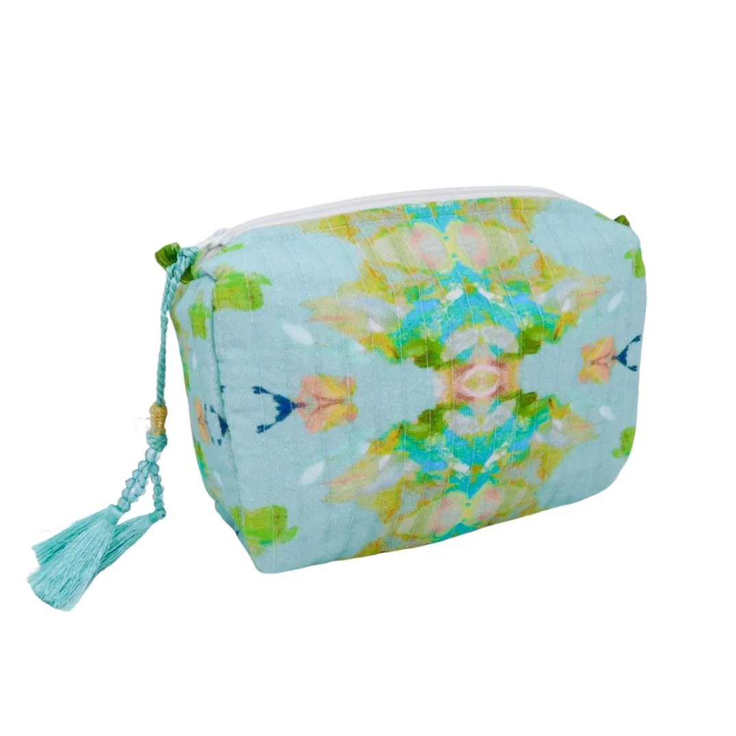 Stained Glass Blue Small Cosmetic Bag - Persnickety Shop