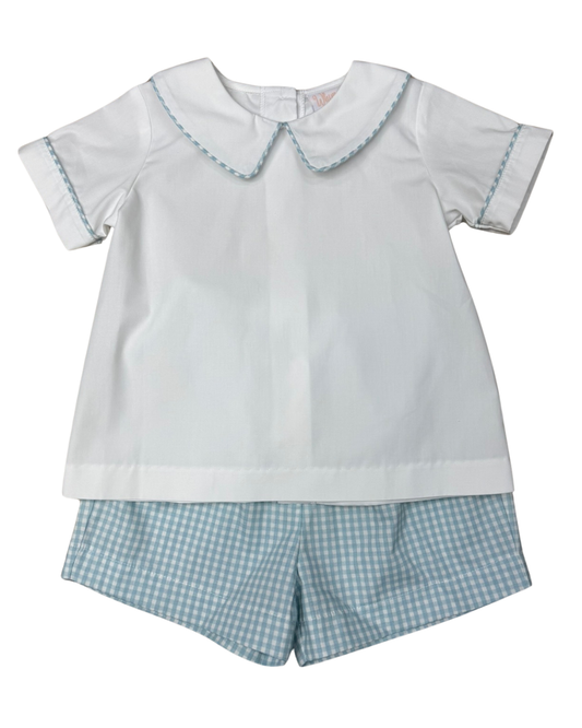 Hugo Plaid Collared Short set - Persnickety Shop