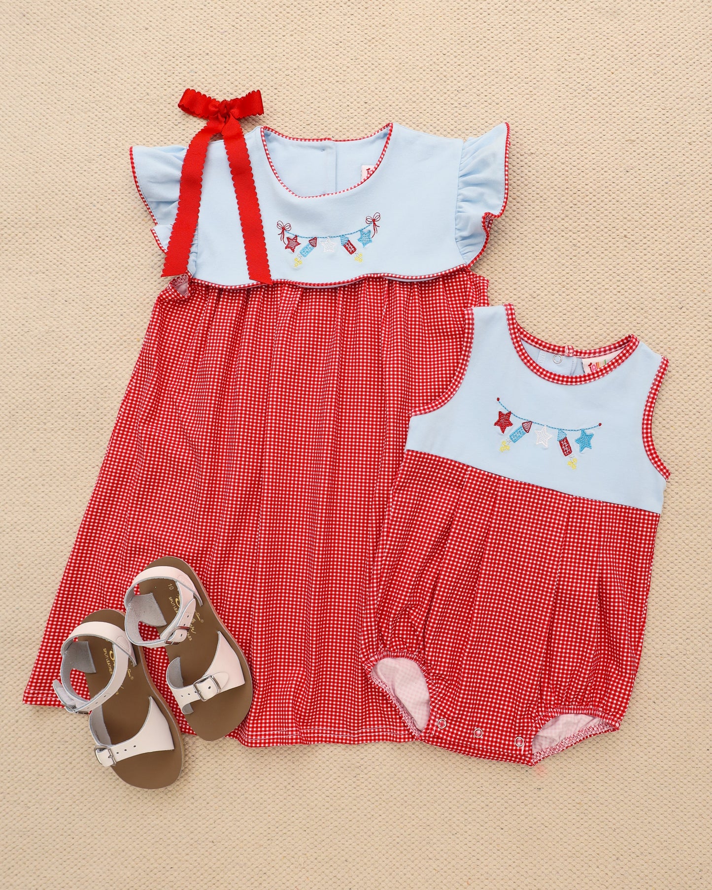 Jellybean Star Spangled Banner Scallop Dress