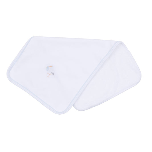 Magnolia Baby Vintage Stork Burp Cloth - Light Blue - Persnickety Shop