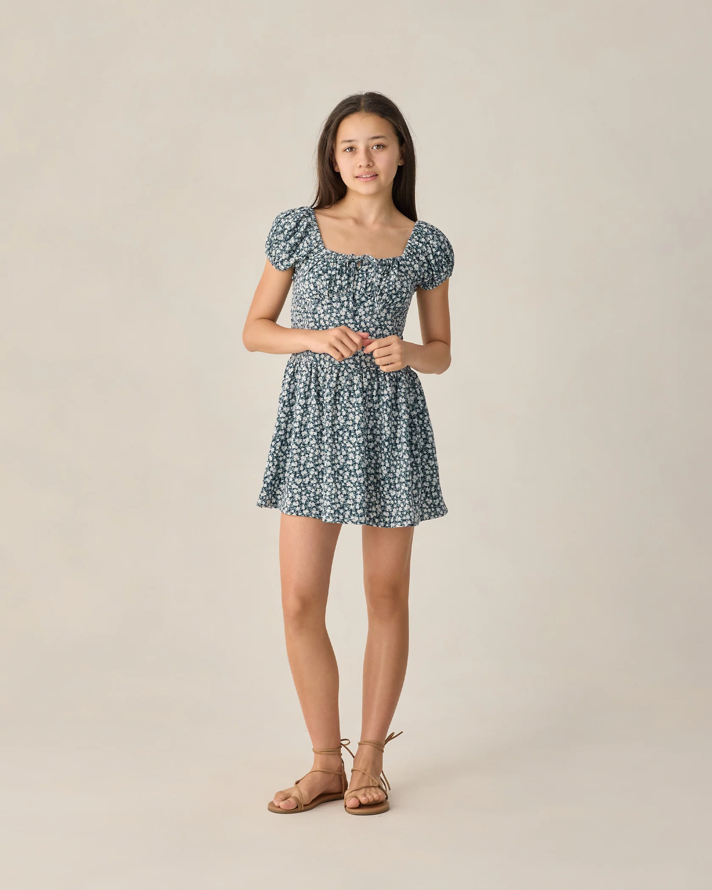 RYLEE + CRU TEEN ALEX DRESS NAVY FLORAL - Persnickety Shop