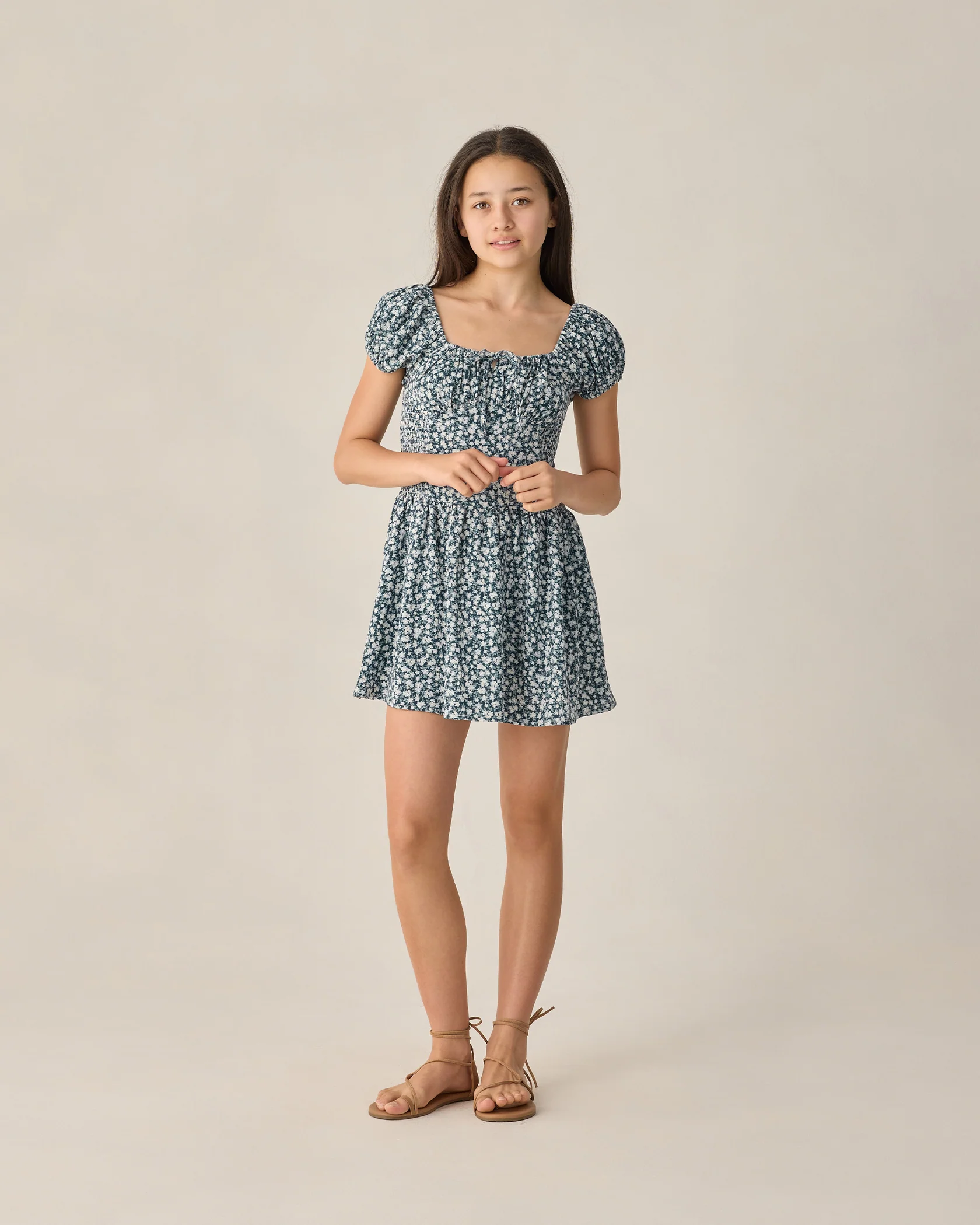 RYLEE + CRU TEEN ALEX DRESS NAVY FLORAL - Persnickety Shop