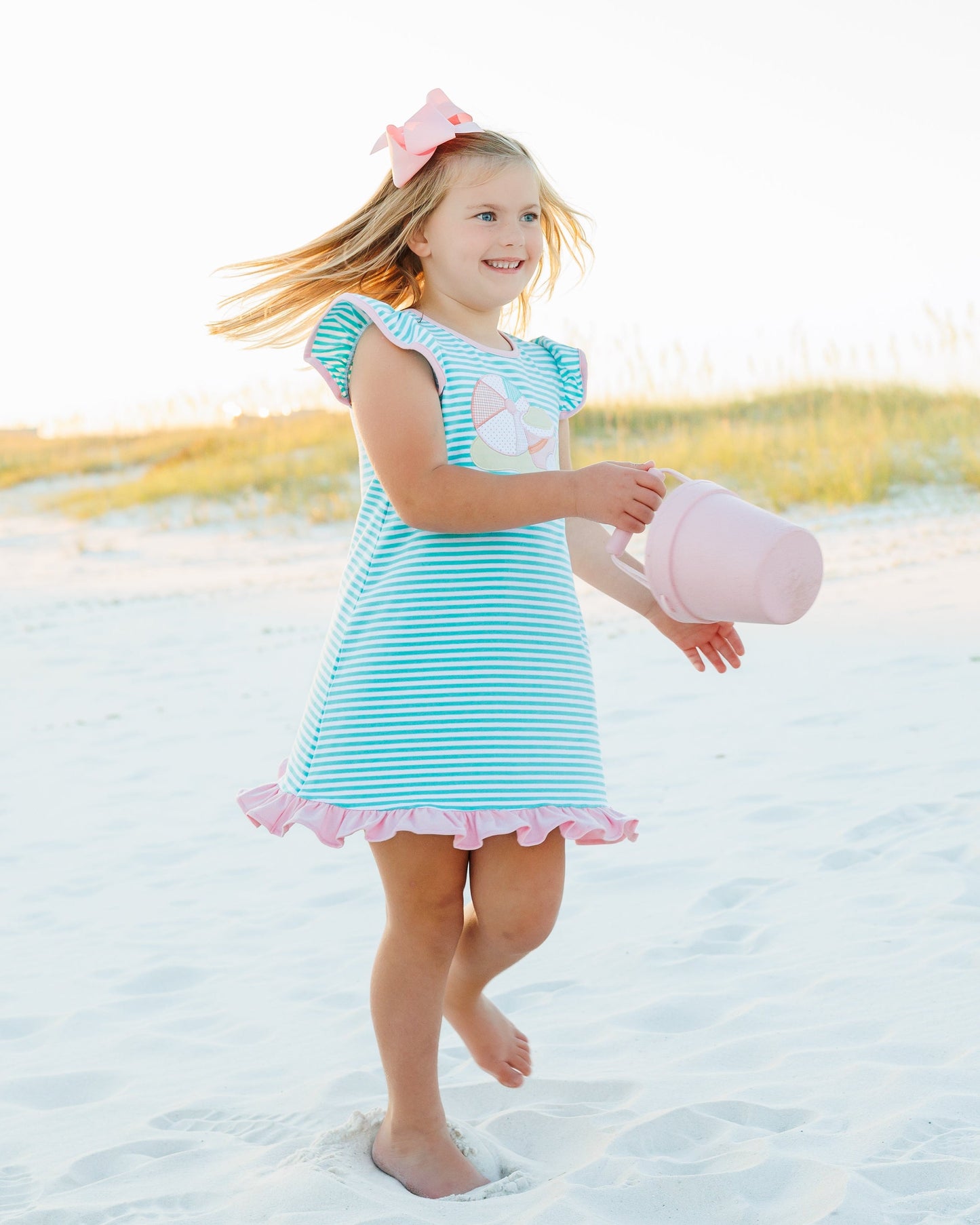 Jellybean Beach Days Flutter Dress - Persnickety Shop
