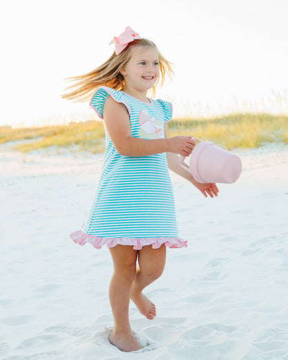 Jellybean Beach Days Flutter Dress - Persnickety Shop