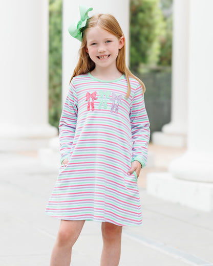 PRE-ORDER | Bows & Ballet Pocket Dress Jellybean by Smock Candy - Persnickety Shop