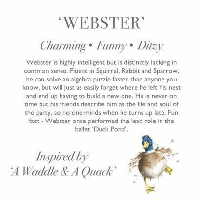 'WEBSTER' DUCK CHARACTER Plush - Persnickety Shop