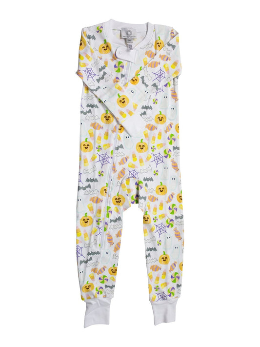 THE PROPER PEONY PRE-ORDER CANDY CORN ZIPPERED PAJAMA - NO FEET - Persnickety Shop