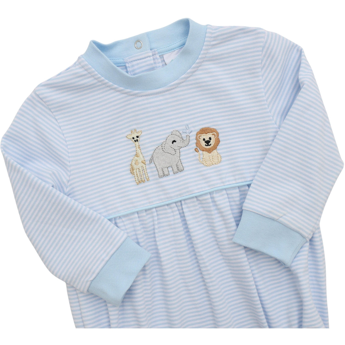Jellybean by Smock Candy Zoo Crew Romper Blue