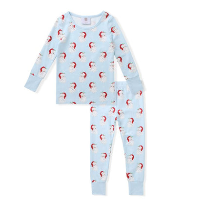 Swoon – Blue Santa Butterknit Pajama - Persnickety Shop