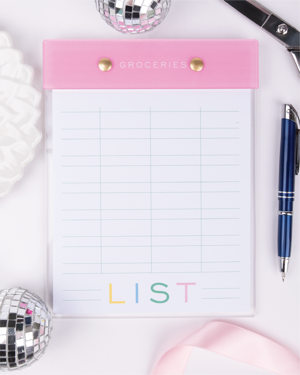 Grocery List Acrylic Notepad