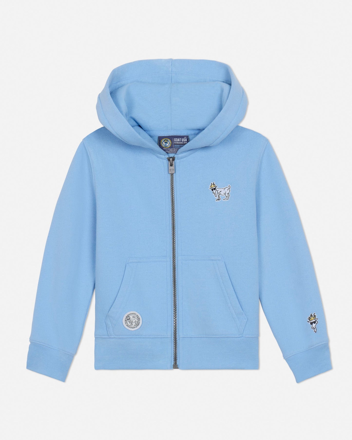 GOAT USA Toddler Full-Zip Hooded Sweatshirt / Sweatpants Carolina Blue - Persnickety Shop