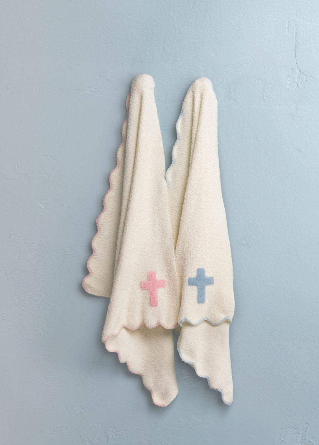 Pink Cross Chenille Baby Blanket - Persnickety Shop