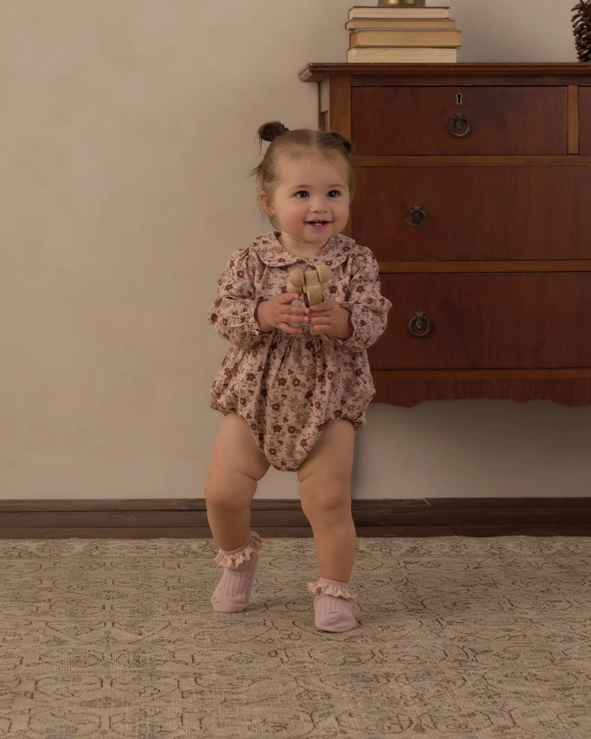 RYLEE + CRU CORA ROMPER PINK FLORAL