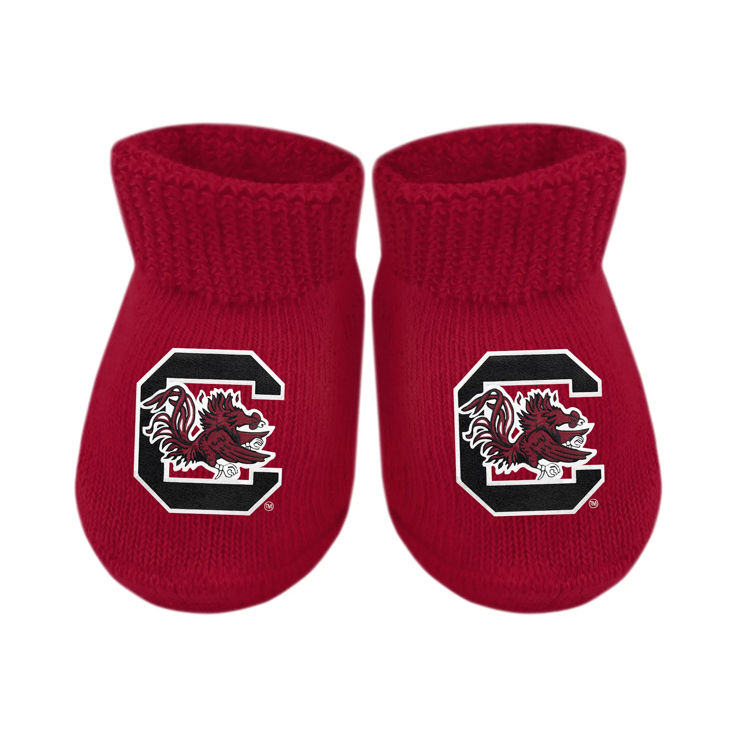 South Carolina Gamecock Gift Box Baby Booties - Persnickety Shop