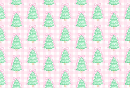 James & Lottie – Gingham Christmas Tree Lounge Collection GIRL 2 Piece Jammies - Persnickety Shop
