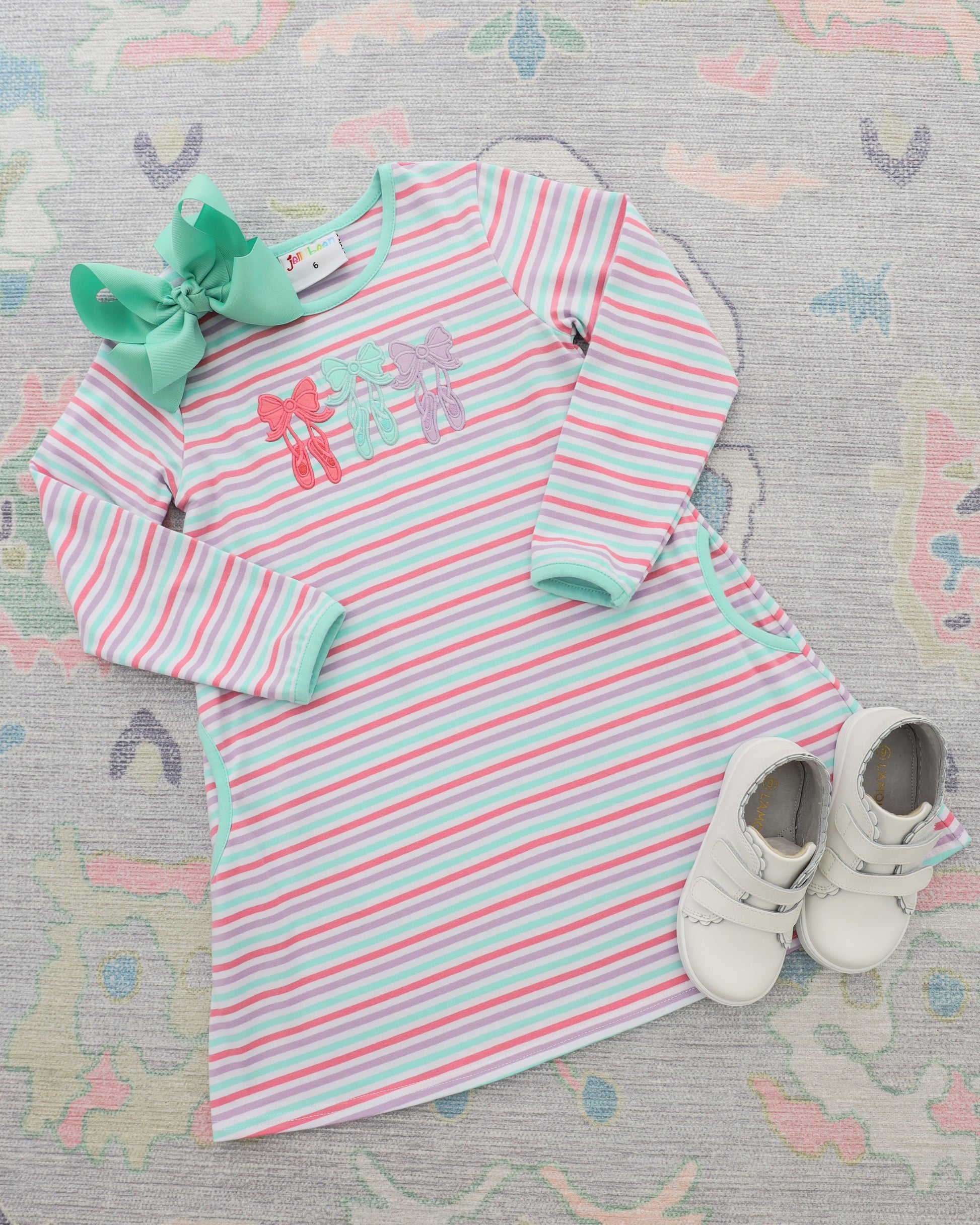 PRE-ORDER | Bows & Ballet Pocket Dress Jellybean by Smock Candy - Persnickety Shop