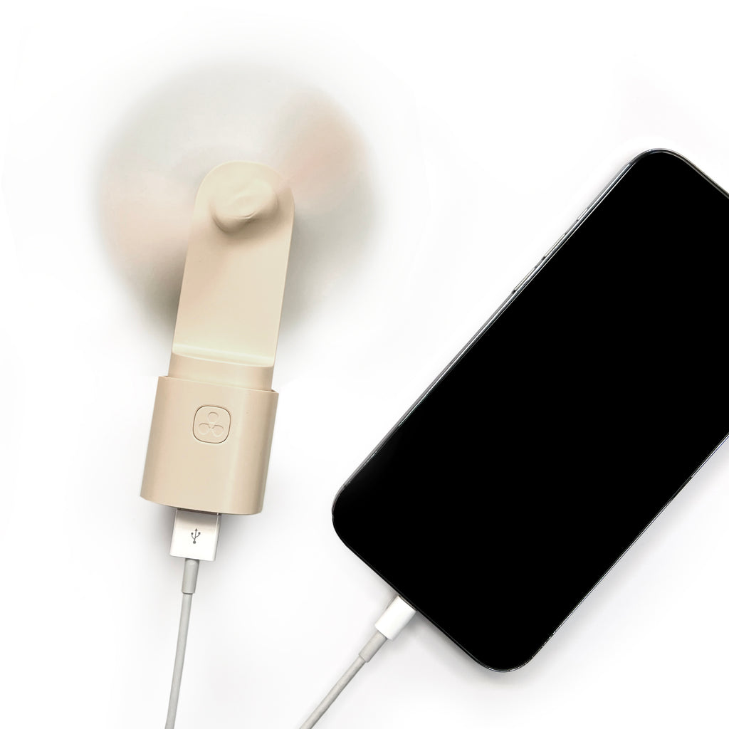 EASY BREEZY PORTABLE FAN & POWER BANK : NATURAL - Persnickety Shop