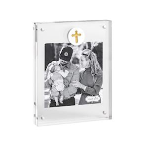 White Cross Medallion Acrylic Frame - Persnickety Shop
