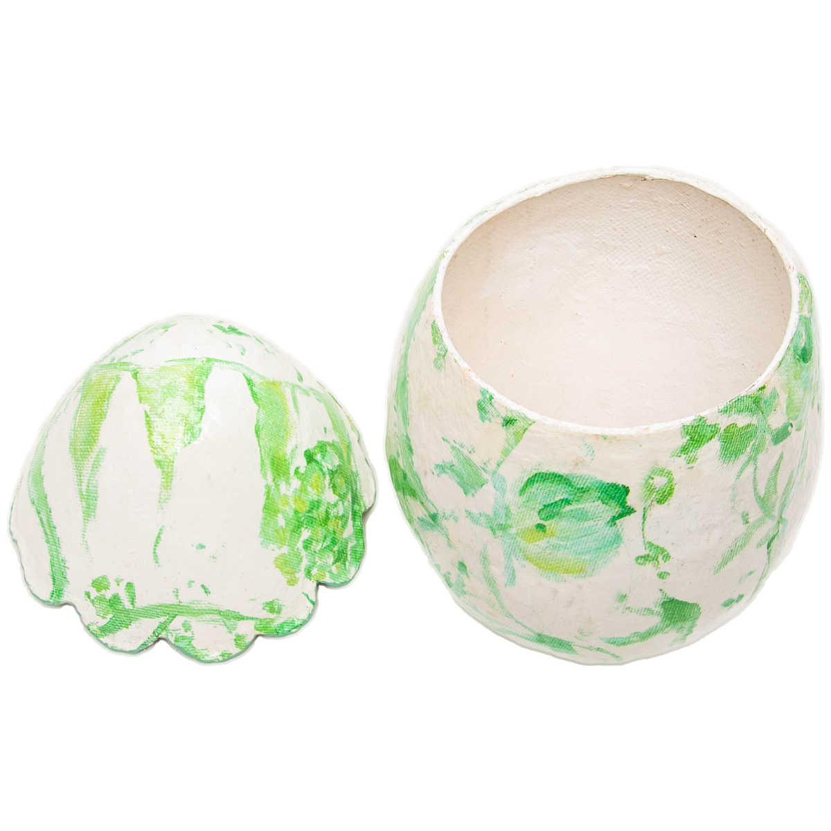 The Round Top Collection Chinoiserie Green Scallop Egg - Persnickety Shop