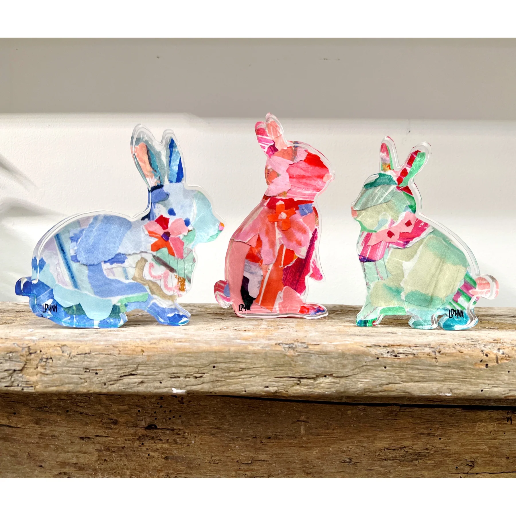 Lauren Dunn ACRYLIC BUNNIES IN COLOR, SET