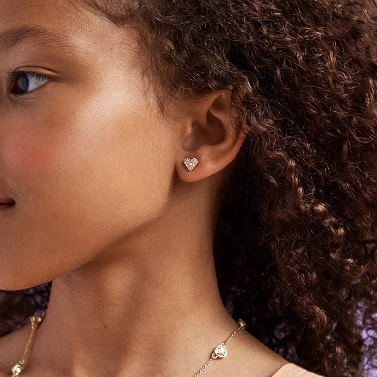 Baublebar Whole Lotta Heart 18K Gold Kids' Earrings