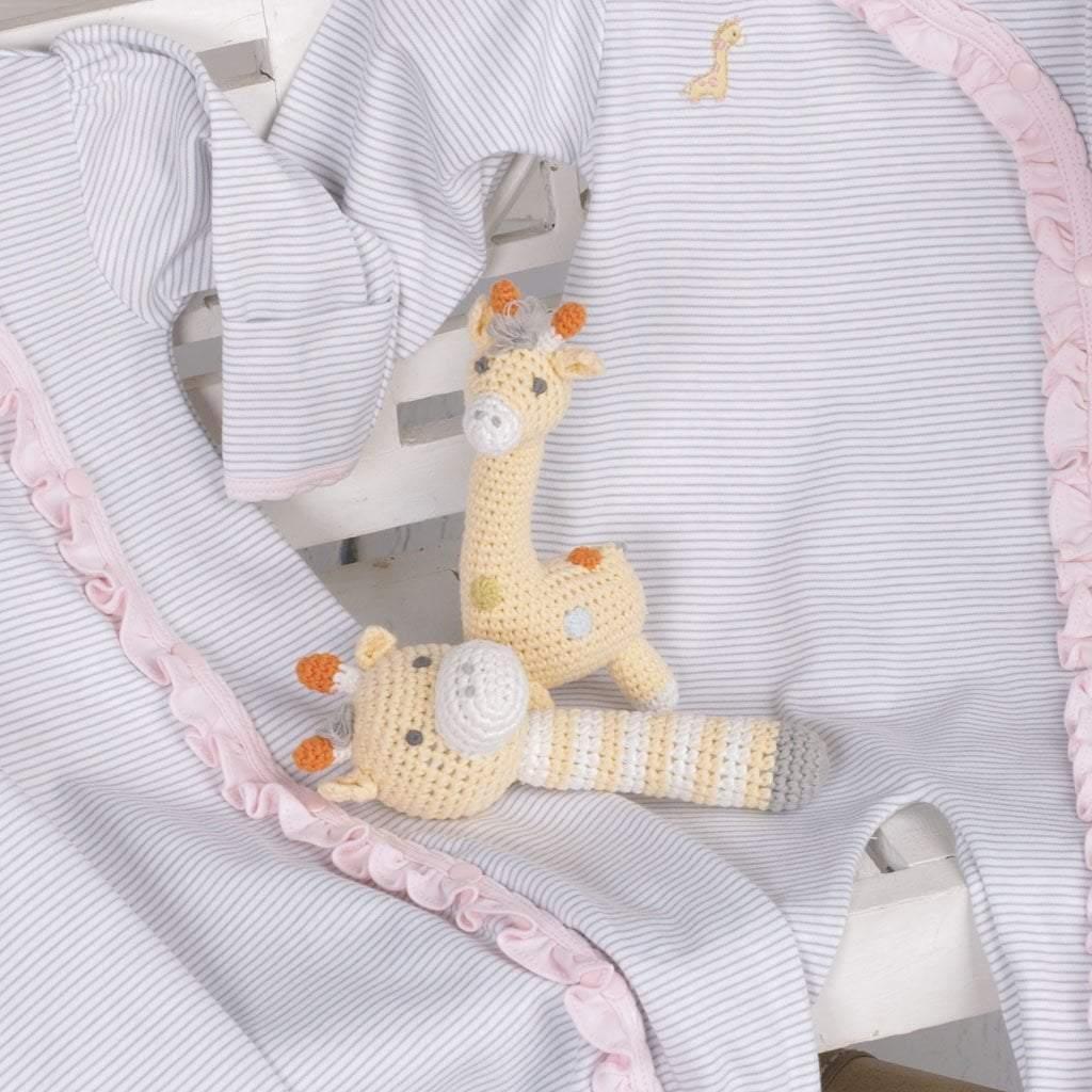 GIRAFFE CROCHET STICK RATTLE