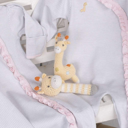 GIRAFFE CROCHET STICK RATTLE