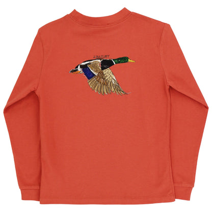Bailey Boys L/S LOGO TEE-MALLARD/RUST