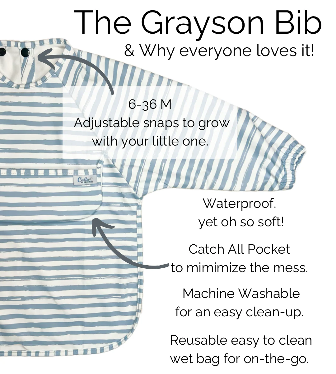 The Grayson Long Sleeve Bib - Persnickety Shop