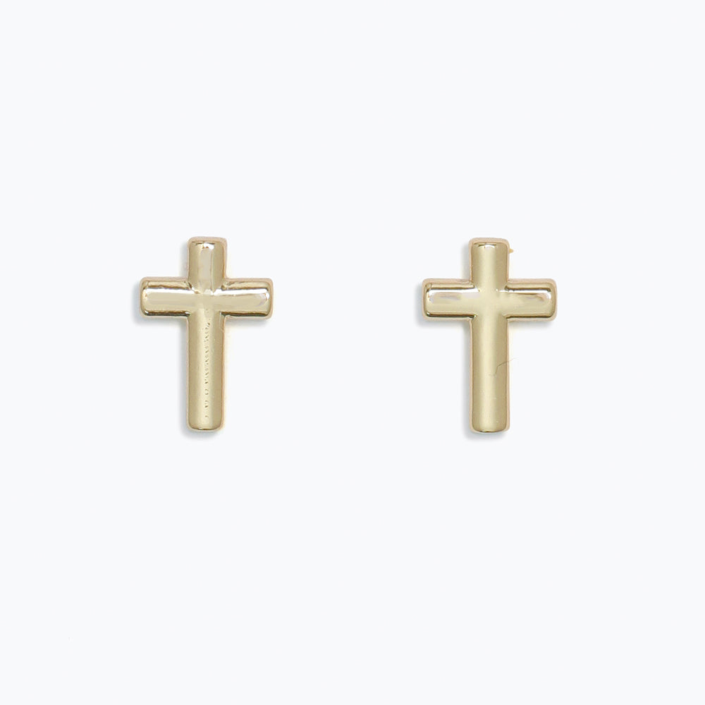Earrings-Classic Gold Crosses